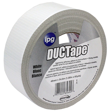 Intertape 1.88" x 60 Yds White Jobsite General Purpose Duct Tape Colored 20CWT2